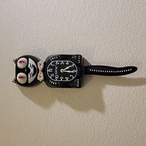 Jeweled Classic Black Kit-Cat Klock clock SUPER RARE Vintage